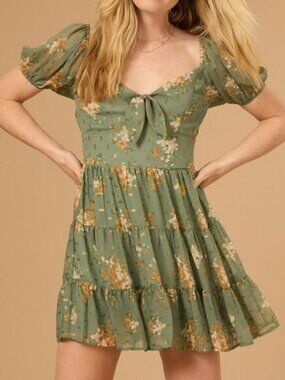 Altar’d‎ State Fit & Flare Floral Mini Dress Size Medium With Flaw